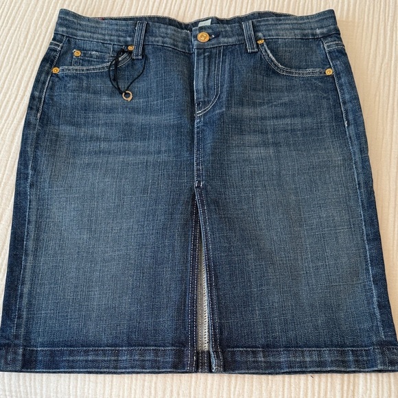 7 For All Mankind Indigo Pencil Skirt - Picture 1 of 13